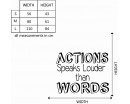 Action Speaks Quotes Action Speaks Quotes Wall Art Stickers